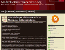 Tablet Screenshot of madredecristosacerdote.org